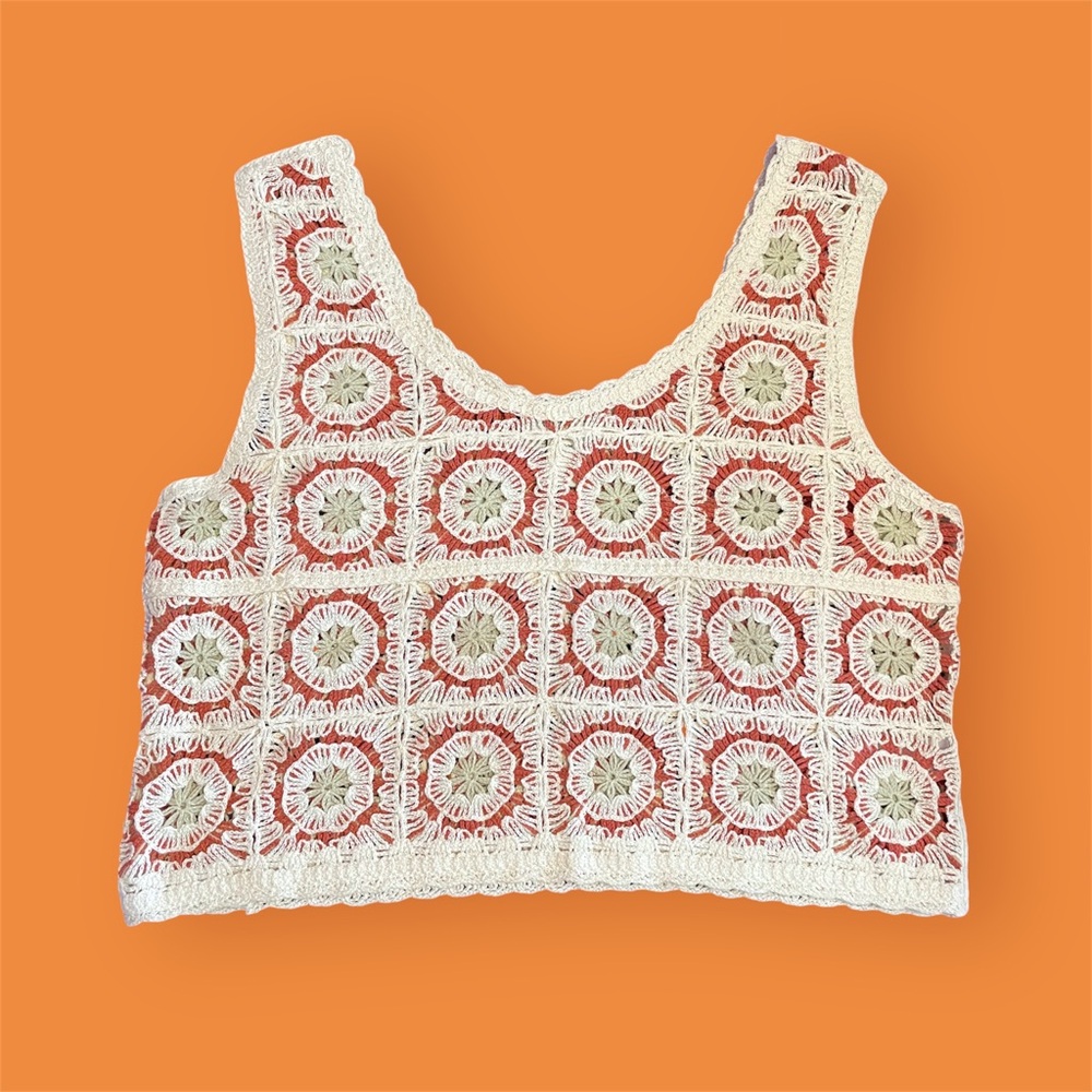 Rachel Zoe Crochet Crop Tank Top